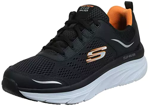 Skechers D'lux Walkercarpe da Ginnastica Uomo, White Black Drk