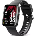 Smartwatch Uomo Donna 2023, 1, 69'' Schermo Curvo Orologio Fitness Cardiofrequenzimetro da polso, nero