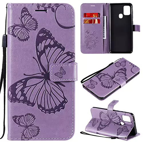 SMYTU Cover per Samsung Galaxy A21s, Custodia in pelle Samsung Galaxy A21s