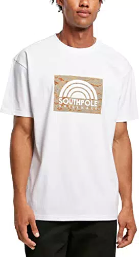 Southpole Logo Mimetico T-Shirt, Bianco