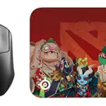 SteelSeries Prime Mini - Prestazioni Esports Mouse di Gaming - Switch magneto-ottici - Fattore di forma mini + QcK Mini Dota 2 / TI - Mouse pad da gioco