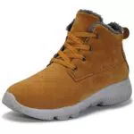Stivali Donna Invernali Uomo Stivali da Neve Stivaletti Caviglia Caldo Boots Antiscivolo Scarpe Inverno ll'aperto Giallo-A 44EU