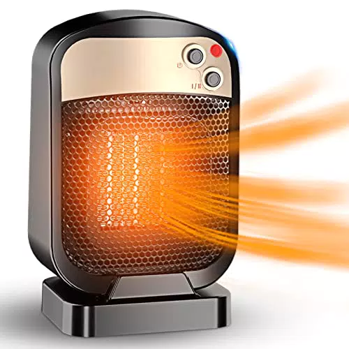 Stufetta Elettrica Basso Consumo 1800W Portatile Termoventilatore Ceramica Protezione Multipla