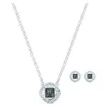 Swarovski Set Swarovski Angelic Square, grigio, placcato rodio