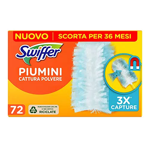 Swiffer Duster Piumini Catturapolvere, 72 Piumini, Cattura e Intrappola Polvere e Sporco