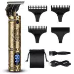 Tagliatrice Capelli Trimmer, Barbiere Barba Elettrica Trimmer e Precisione Impermeabile con 3 Pettini