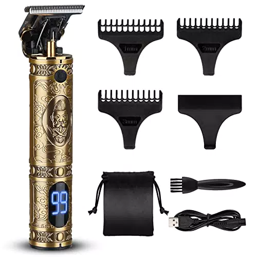 Tagliatrice Capelli Trimmer, Barbiere Barba Elettrica Trimmer e Precisione Impermeabile con 3 Pettini
