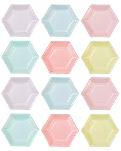 Talking Tables We Heart Piatti di carta esagonali, 6 designulticolore