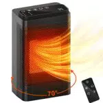 Termoventilatore 1500 W, telecomando e touch LED, oscillazione a 90°