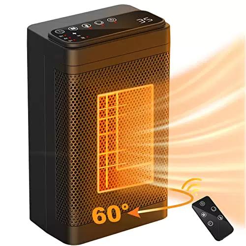 Termoventilatore, 1500 W termoventilatore elettrico portatile con telecomando 2s