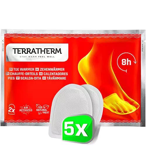 TerraTherm Scaldapiedi Adesivi, 8 Ore di Piedi Caldiolette scaldapiedi e Solette riscaldanti