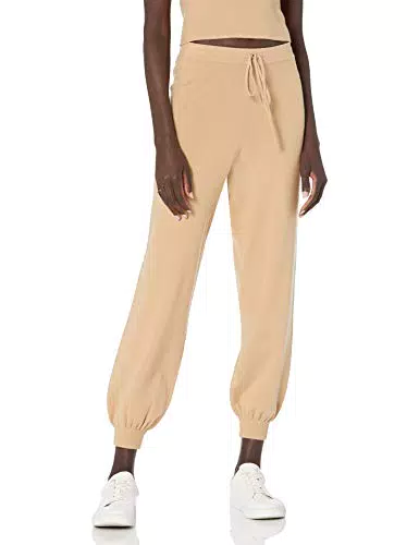 The Drop Maddie Pantaloni Jogger Larghi Supermorbidi in Maglia da Donna