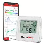 ThermoPro TP357 Termometro Ambiente 80 Metri Bluetooth Interno Ricezione con APP Termometro da Casa con Monitor Remoto Igrometro Misuratore di Temperatura e Umidità