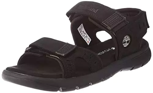 Timberland Governor's Island 3 Strap Sandal, Uomo, Nero