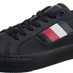 Tommy Hilfiger Core Stripes Vulc Leathercarpe Uomo, Black