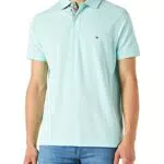 Tommy Hilfiger Print Under Collar Regular Polo, Frosty Jade