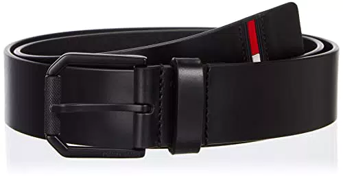 Tommy Jeans Tjm New Leather 4.0 Cintura, Black, 100 cm Uomo