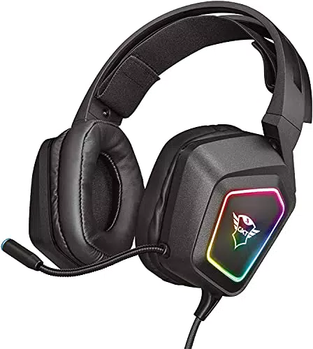 Trust Gaming GXT 450 Blizz Cuffie Gaming, Over-Ear con Illuminazione RGB e Suono Surround 7.1