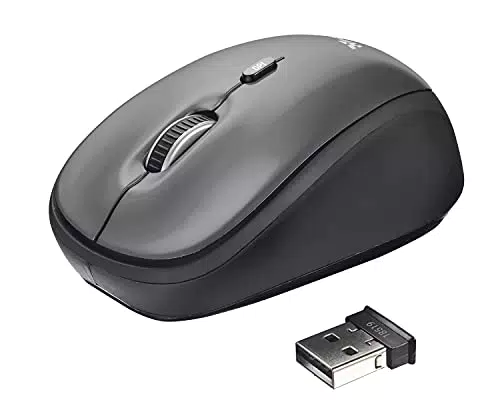 Trust Yvi Mouse Wirelessause Senza Filo, 800/1600 DPI