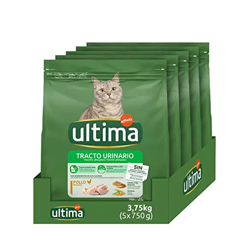 Ultima Cibo per Gatti per Prevenire Problemi alle Vie Urinarie con Pollo, Confezione da 5 x 750g