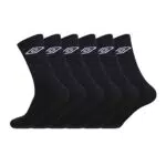 Umbro Chaussettes UMB/1/TENX6 Calzini, Nero, 43/46 Uomo