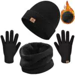 UMIPUBO Cappelli Invernali Uomo Cappelli da Uomo Invernali Sciarpa Uomo Guanti Invernali Guanti Touch Screen