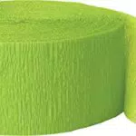 Unique Party 6355 - 24m Stelle Filanti per Feste Verde Lime Carta Crespa