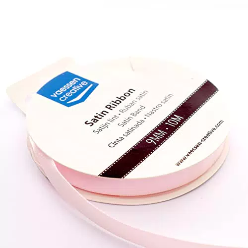 Vaessen Creative Nastro di Raso 9mmx10m Rosa Pastello