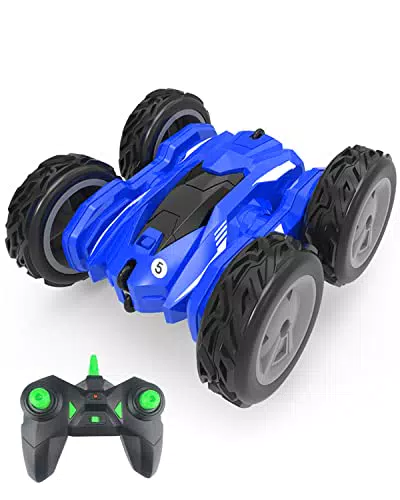 Victoper Macchina Telecomandata Per Bambini, 2.4ghz Rotazione A 360°con Luce Led Veicoli Giocattolo 4wd Auto Macchina Telecomandata Ricaricabile Toy Macchinine Stunt Car Per Ragazzi Ragazze