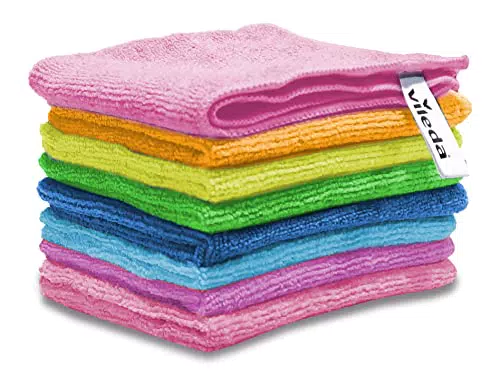 Vileda Microfibre Colors, Panni in Microfibra, 30x 30 cm , 8 Pezzi