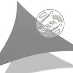 VOUNOT Tenda da Sole per Esterno, 3x3x3 m Vela Ombreggiante Triangolare con Kit di Fissaggio