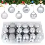 Winric Set di 36 palline per albero di Natale, diametro 6 cm