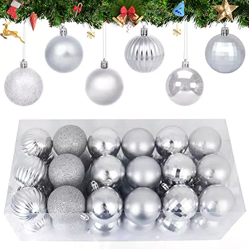 Winric Set di 36 palline per albero di Natale, diametro 6 cm