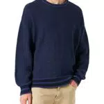 Wrangler Varsity Knit Maglione, Blue Ribbonedium Uomini