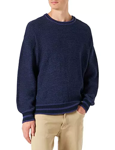 Wrangler Varsity Knit Maglione, Blue Ribbonedium Uomini