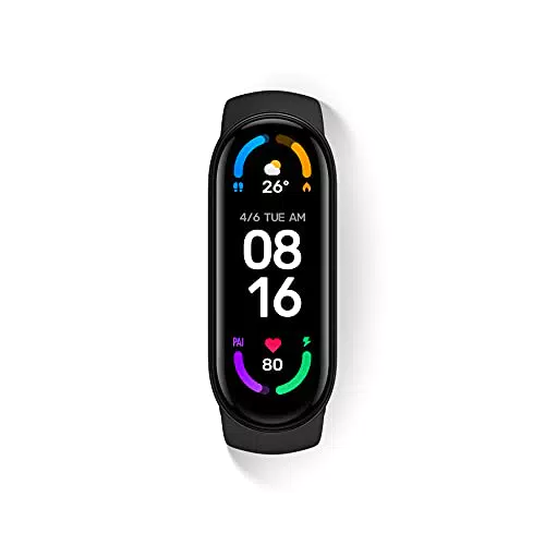 Xiaomi Smart Band 6, Orologio Smart Xiaomi, Schermo AMOLED 1.56'', Monitoraggio SpO2 e Battito Cardiaco, 30 modalità di fitness, Resistente all'Acqua 5 ATM, Cinturino Antibatterico