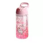 XinHuiGY Unicorno acqua Bottiglie per Ragazze, Tazza con Cannuccia e Sicurezza Serratura