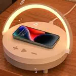 ZOVHYYA 4 in 1 Lampada da Tavolo Senza Fili Lampada Led Wireless Audio Bluetooth Lampada da Comodino Regolabile 4 Livelli Luminosità Touch per Camera da Letto/Studio/Ufficio