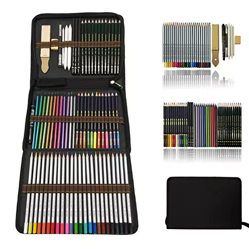 Zzone Matite Colorate Artistico Kit per Schizzo e Disegno