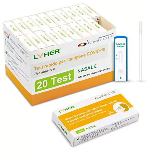 Adeste – 20 scatole test COVID 19 Tamponi Rapidi Nasali