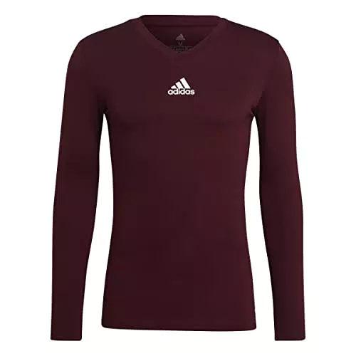 adidas Base Tee, Maglia Lunga Uomo, Team Maroon, M