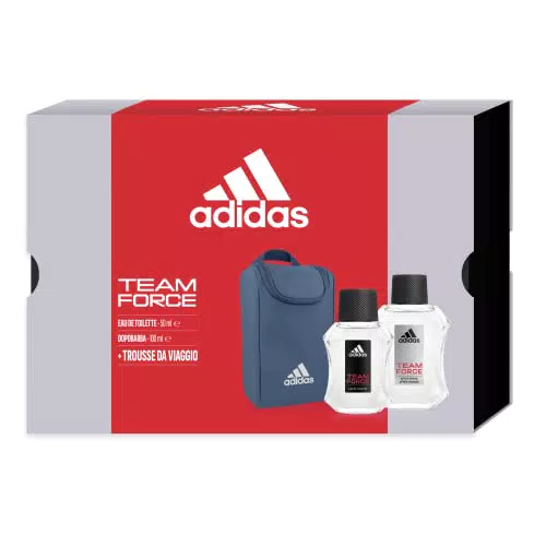 Adidas, Confezione Regalo Uomo Team Force, Profumo Uomo 50 ml e Dopobarba 100 ml