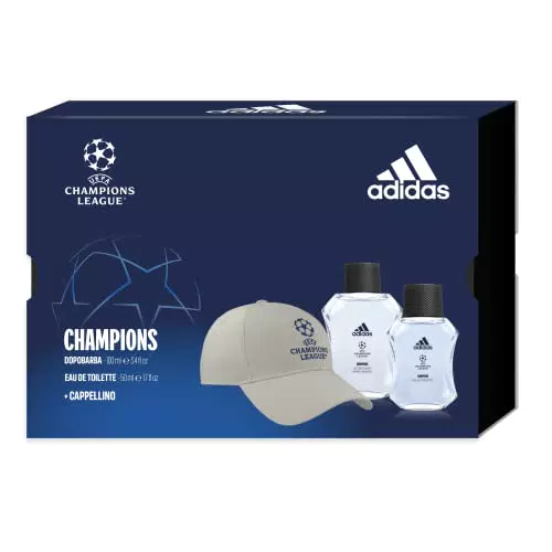 Adidas, Confezione Regalo Uomo UEFA 8, Profumo Uomo 50 ml e Dopobarba 100 ml