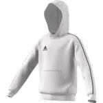 adidas Core 18 Hoody, Felpa con Cappuccio Bambino, White/Black