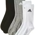 Adidas Cush CRW 3pp, Socks Uomo, Black/Grey/White, XXXL