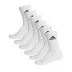 adidas Cushioned, Calze Sportive Unisex-Adulto, Top: Bianco/Bianco/Bianco/Fondo Bianco: Bianco/Bianco