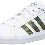 adidas Grand Court 2.0 K, Sneaker, Ftwr White/Green Oxide/Team Royal Blue