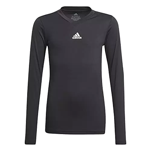 adidas Team Base Tee Y, Maglia Lunga Unisex-Adulto, Black