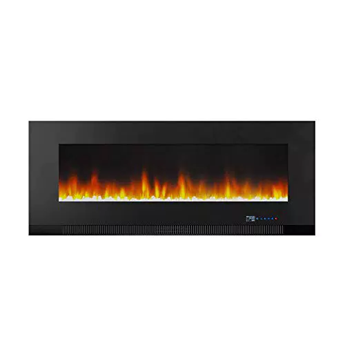 Amazon Basics - Caminetto elettrico a LED da parete da 127 cm