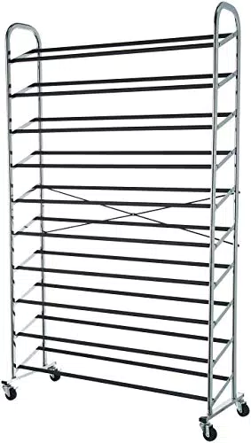 Amazon Basics, Scarpiera da 50 paia di scarpe, 92, 7 x 37 x 151 cm